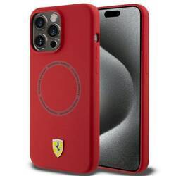 Ferrari FEHMP15XSBAR iPhone 15 Pro Max  6.7" czerwony/red hardcase Silicone Printed Ring MagSafe