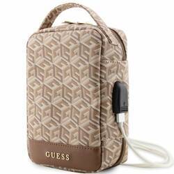 GUESS BAG GUHBHGCFSEW ORGANIZER BRONZE/BROWN GCUBE STRIPE