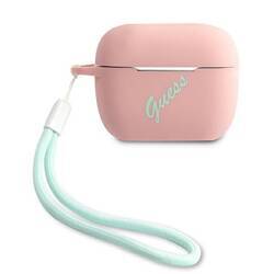 GUESS GUACAPLSVSPG AIRPODS PRO COVER PINK GREEN/PINK GREEN SILICONE VINTAGE