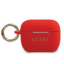 GUESS GUACAPSILGLRE AIRPODS PRO COVER RED/RED SILICONE GLITTER