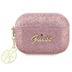 GUESS GUAP2GLGSHP AIRPODS PRO 2 (2022/2023) COVER PINK/PINK GLITTER FLAKE 4G CHARM