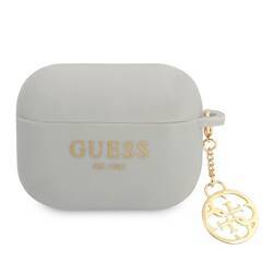 GUESS GUAPLSC4EG AIRPODS PRO COVER GRAY/GRAY SILICONE CHARM 4G COLLECTION