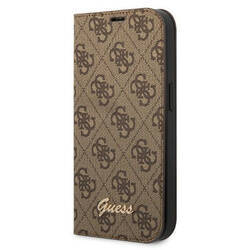 GUESS GUBKP14SHG4SHW IPHONE 14/15/13 6.1 "BROWN / BROWN BOOK 4G VINTAGE GOLD LOGO