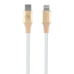 GUESS GUCLLALRGDD USB-C CABLE - LIGHTNING 1.5M FAST CHARGING GOLD/LIGHT GOLD EBOSSED LOGO