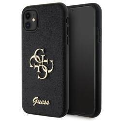 GUESS GUHCN61HG4SGK IPHONE 11 / XR 6.1 "BLACK / BLACK HARDCASE GLITTER SCRIPT BIG 4G