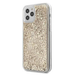 GUESS GUHCP12LG4GSLG IPHONE 12 PRO MAX 6.7 "ZLOTY/GOLD HARDCASE 4G LIQUID GLITTER