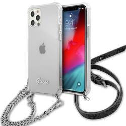 GUESS GUHCP12LKC4GSSI IPHONE 12 PRO MAX 6.7 "TRANSPARENT HARDCASE 4G SILVER CHAIN