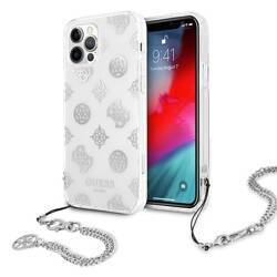 GUESS GUHCP12LKSPESI IPHONE 12 PRO MAX 6.7 "SILVER/SILVER HARDCASE PEONY CHAIN COLLECTION