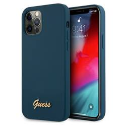 GUESS GUHCP12LLSLMGBL IPHONE 12 PRO MAX 6.7 "BLUE/BLUE HARDCASE METAL LOGO SCRIPT