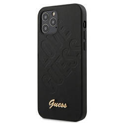 GUESS GUHCP12LPUILGBK IPHONE 12 PRO MAX 6.7 "BLACK/BLACK HARDCASE IRIDESCENT LOVE SCRIPT GOLD LOGO