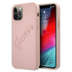 GUESS GUHCP12LRSAVSRG IPHONE 12 PRO MAX 6.7 "PINK/PINK HARDCASE SAFFIANO VINTAGE SCRIPT