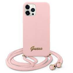 GUESS GUHCP12LSCLMGGLP IPHONE 12 PRO MAX 6.7 "PINK/PINK HARDCASE METAL LOGO CORD