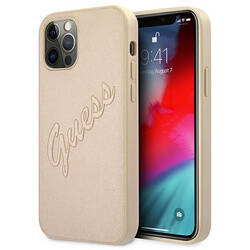 GUESS GUHCP12MRSAVSLG IPHONE 12/12 PRO 6.1 "GOLD/GOLD HARDCASE SAFFIANO VINTAGE SCRIPT