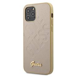 GUESS GUHCP12SPUILGLG IPHONE 12 MINI 5.4 "GOLD/GOLD HARDCASE IRIDESCENT LOVE SCRIPT GOLD LOGO