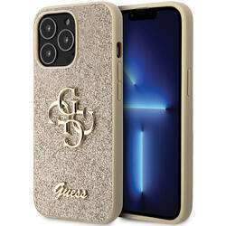 GUESS GUHCP13LHG4SGD IPHONE 13 PRO / 13 6.1 "ZLOTY / GOLD HARDCASE GLITTER SCRIPT BIG 4G