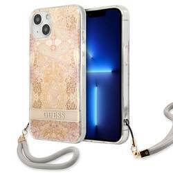 GUESS GUHCP13SHFLSD IPHONE 13 MINI 5.4 "ZLOTY/GOLD HARDCASE FLOWER STAP