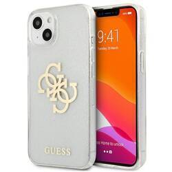 GUESS GUHCP13SPCGL4GTR IPHONE 13 MINI 5.4 "TRANSPARENT HARD CASE GLITTER 4G BIG LOGO