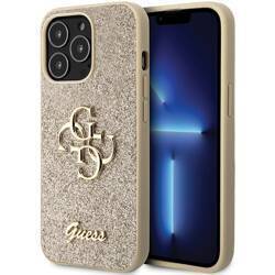 GUESS GUHCP13XHG4SGD IPHONE 13 PRO MAX 6.7 "ZLOTY/GOLD HARDCASE GLITTER SCRIPT BIG 4G