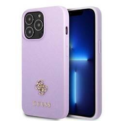 GUESS GUHCP13XPS4MU IPHONE 13 PRO MAX 6.7 "PURPLE/PURPLE HARDCASE SAFFIANO 4G SMALL METAL LOGO