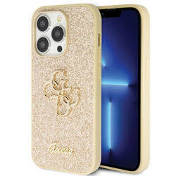 GUESS GUHCP14LHG4SGD IPHONE 14 PRO 6.1 "GOLD/GOLD HARDCASE GLITTER SCRIPT BIG 4G