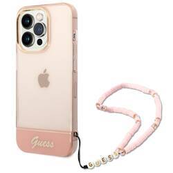 GUESS GUHCP14LHGCOHP IPHONE 14 PRO 6.1 "PINK/PINK HARDCASE TRANSLUENT PEARL STAP