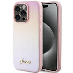 GUESS GUHCP14XPSIS IPHONE 14 PRO MAX 6.7 "PINK/PINK HARDCASE SAFFIANO IRIDESCENT SCRIPT