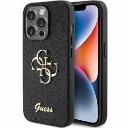 GUESS GUHCP15LHG4SGK IPHONE 15 PRO 6.1 "BLACK/BLACK HARDCASE GLITTER SCRIPT BIG 4G