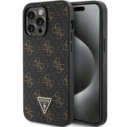 GUESS GUHCP15LPG4GPK IPHONE 15 PRO 6.1 "BLACK/BLACK HARDCASE 4G TRIANGLE METAL LOGO