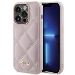 GUESS GUHCP15LPSQSQSP IPHONE 15 PRO 6.1 "PINK/PINK HARDCASE QUILTED METAL LOGO
