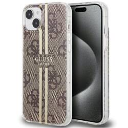 GUESS GUHCP15MH4PSEGW IPHONE 15 PLUS / 14 PLUS 6.7 "BROWN / BROWN HARDCASE IML 4G GOLD STRIPE