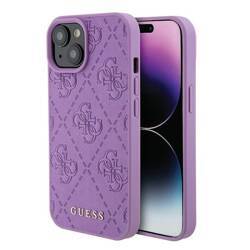 GUESS GUHCP15SP4EPMI IPHONE 15/14/13 6.1 "PURPLE / LIGHT PURPLE HARDCASE LEATHER 4G STAMPED