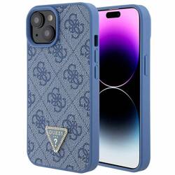 GUESS GUHCP15SP4TDPB IPHONE 15/14/13 6.1 "BLUE / BLUE HARDCASE LEATHER 4G TRIANGLE STRASS