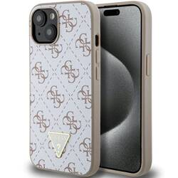 GUESS GUHCP15SPG4GPH IPHONE 15/14/13 6.1 "BIAŁY / WHITE HARDCASE 4G TRIANGLE METAL LOGO