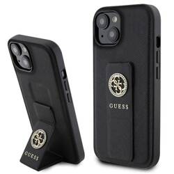 GUESS GUHCP15SPGSSADK IPHONE 15/14/13 6.1 "BLACK / BLACK HARDCASE GRIP STAND 4G SAFFIANO STRASS