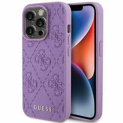 GUESS GUHCP15XP4EPMI IPHONE 15 PRO MAX 6.7 "PURPLE/LIGHT PURPLE HARDCASE LEATHER 4G STAMPED