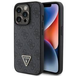 GUESS GUHCP15XP4TDPK IPHONE 15 PRO MAX 6.7 "BLACK/BLACK HARDCASE LEATHER 4G DIAMOND TRIANGLE