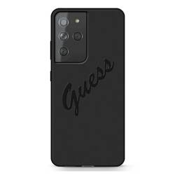 GUESS GUHCS21LLSVSBK S21 ULTRA G998 CZARNY/BLACK HARDCASE SCRIPT VINTAGE