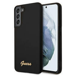 GUESS GUHCS22MLSLMGBK S22+ S906 BLACK/BLACK HARDCASE SILICONE SCRIPT METAL LOGO