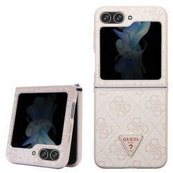 GUESS GUHCZF5P4TDPPP F731 WITH FLIP5 PINK/PINK HARDCASE LEATHER 4G TRIANGLE STRASS