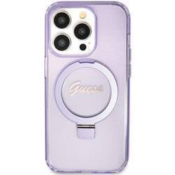 GUESS GUHMN61HRSGU IPHONE 11 / XR 6.1 "PURPLE / PURPLE HARDCASE RING STAND SCRIPT GLITTER MAGSAFE