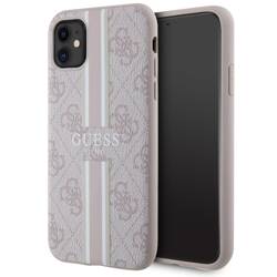 GUESS GUHMN61P4RPSP IPHONE 11 / XR PINK / PINK HARDCASE 4G PRINTED STRIPE MIGSAFE