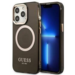 GUESS GUHMP13LHTCMK IPHONE 13 PRO / 13 6.1 "BLACK / BLACK HARD CASE GOLD OUTLINE TRANSLUCENT MAGSAFE