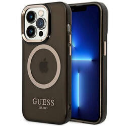 GUESS GUHMP14LHTCMK IPHONE 14 PRO 6.1 "BLACK/BLACK HARD CASE GOLD OUTLINE TRANSLUENT MAGSAFE