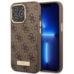 GUESS GUHMP14LU4GPRW IPHONE 14 PRO 6.1 "BROWN/BROWN HARD CASE 4G PLATE MAGSAFE LOGO