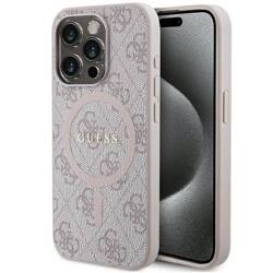 GUESS GUHMP14XG4GFRP IPHONE 14 PRO MAX 6.7 "PINK/PINK HARDCASE 4G COLLECTION LEATHER METAL LOGO MAGSAFE