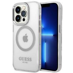 GUESS GUHMP14XHTRMS IPHONE 14 PRO MAX 6.7 "SILVER/SILVER HARD CASE METAL OUTLINE MAGSAFE