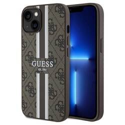 GUESS GUHMP15SP4RPSW IPHONE 15/14/13 6.1 "BROWN / BROWN HARDCASE 4G PRINTED STRIPES MAGSAFE