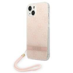 GUESS GUOHCP14MH4STP IPHONE 14 PLUS / 15 PLUS 6.7 "PINK / PINK HARDCASE 4G PRINT STRAP