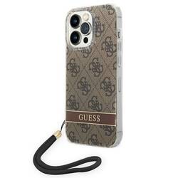 GUESS GUOHCP14XH444 IPHONE 14 PRO MAX 6.7 "BROWN/BROWN HARDCASE 4G PRINT STRAP