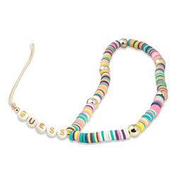 GUESS GUSTPEAM PHONE PHONE STRAP MULTICOLOR/MULTICOLOR HEISHI BEADS